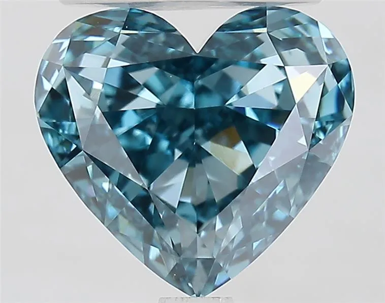 3.02ct Heart Lab Grown Diamond (Colour Fancy Vivid Blue, Clarity VVS2, IGI Certified)
