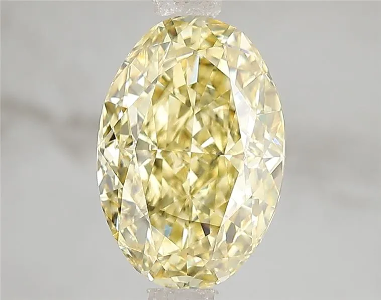 3.02ct Oval Lab Grown Diamond (Colour Fancy Intense Yellow, Clarity SI1, IGI Certified)