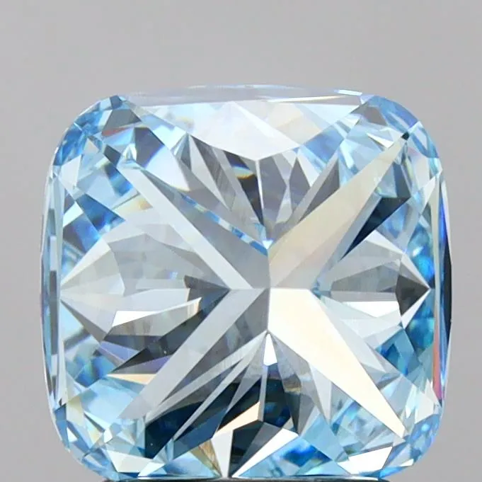 3.03ct Cushion modified Lab Grown Diamond (Colour Fancy Vivid Blue, Clarity VVS2, IGI Certified)