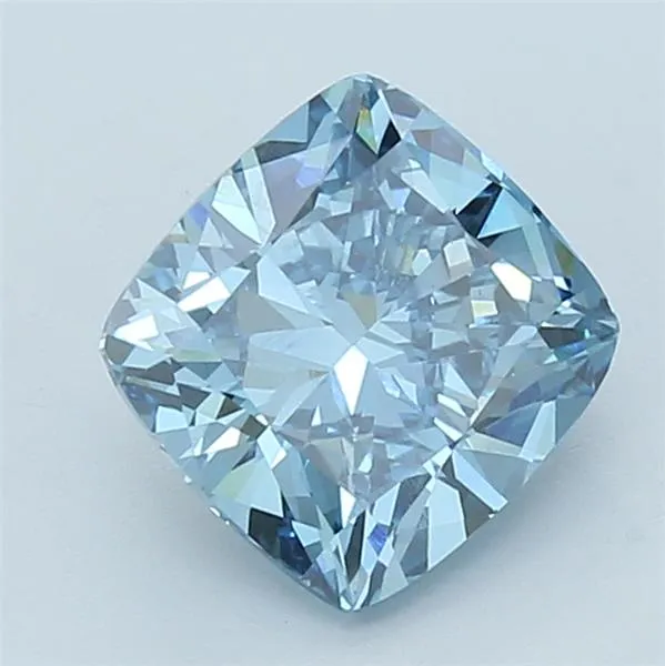 3.03ct Cushion modified Lab Grown Diamond (Colour Fancy Vivid Blue, Clarity VVS2, IGI Certified)