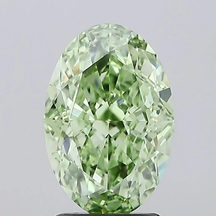 3.03ct Oval Lab Grown Diamond (Colour Fancy Vivid Green, Clarity IF, IGI Certified)
