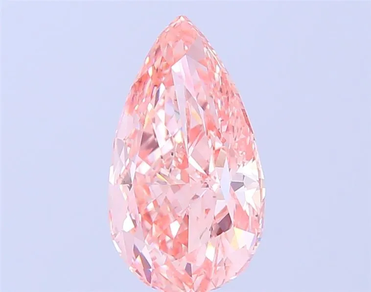 3.03ct Pear Lab Grown Diamond (Colour Fancy Vivid Pink, Clarity VS2, IGI Certified)