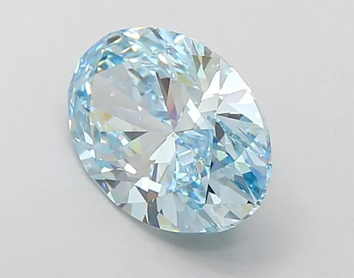 3.04ct Oval Lab Grown Diamond (Colour Fancy Intense Blue, Clarity VVS2, IGI Certified)