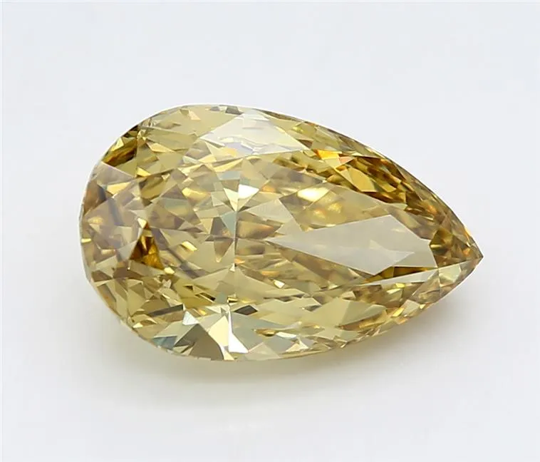 3.04ct Pear Lab Grown Diamond (Colour Fancy Vivid Yellow, Clarity VS1, IGI Certified)