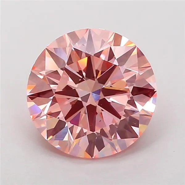 3.04ct Round Lab Grown Diamond (Colour Fancy Intense Pink, Clarity VS1, Cut ID, IGI Certified)