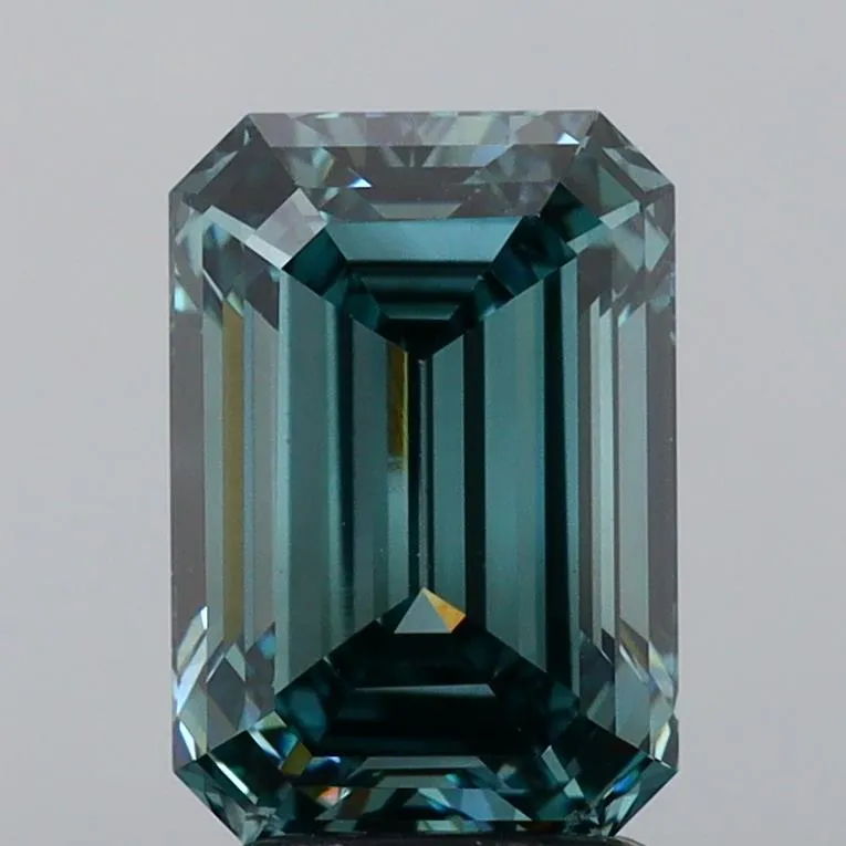 3.05ct Emerald Lab Grown Diamond (Colour Fancy Vivid Blueish Green, Clarity VS1, Uncertified)