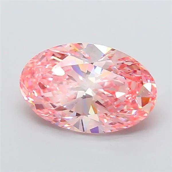 3.05ct Oval Lab Grown Diamond (Colour Fancy Vivid Pink, Clarity VVS2, IGI Certified)