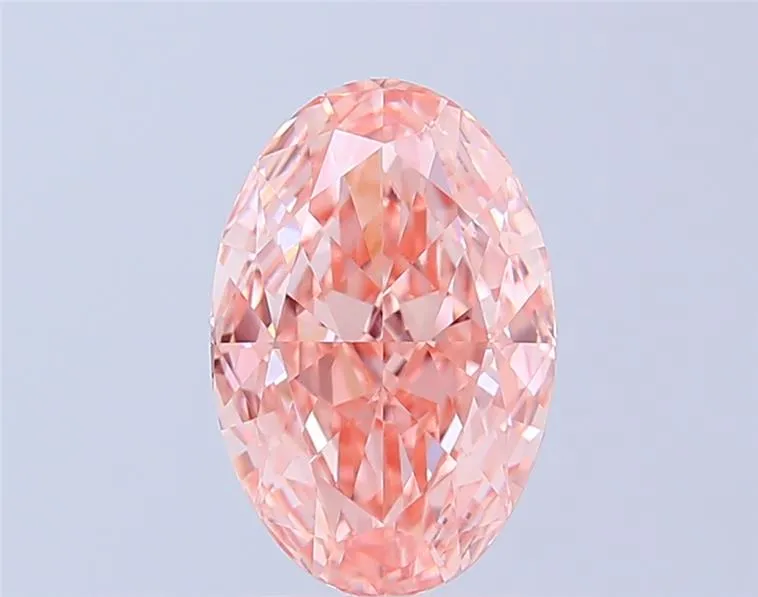 3.05ct Oval Lab Grown Diamond (Colour Fancy Vivid Pink, Clarity VVS2, IGI Certified)