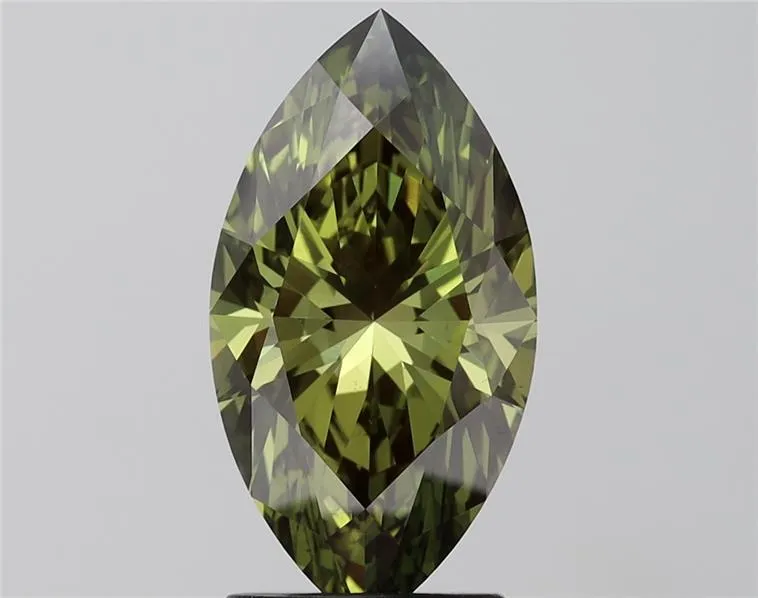 3.06ct Marquise Lab Grown Diamond (Colour Fancy Vivid Green, Clarity VS1, IGI Certified)