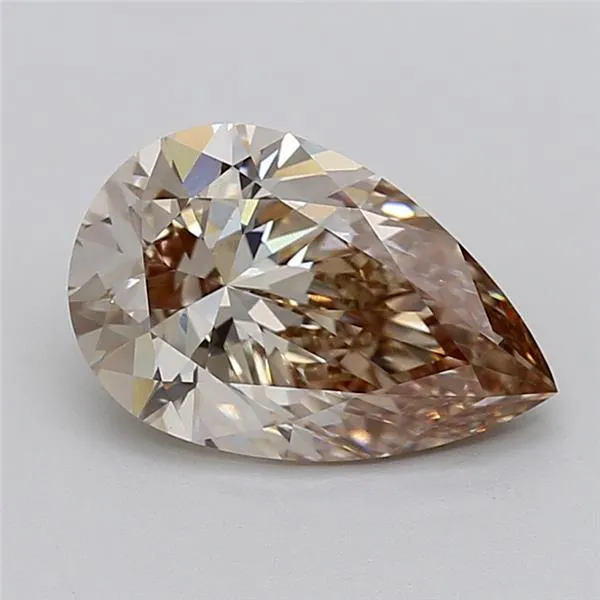 3.06ct Pear Lab Grown Diamond (Colour Fancy Brown, Clarity VVS2, IGI Certified)