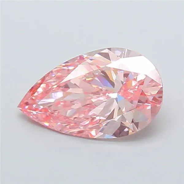 3.06ct Pear Lab Grown Diamond (Colour Fancy Vivid Pink, Clarity VS1, IGI Certified)