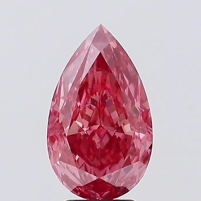 3.06ct Pear Lab Grown Diamond (Colour Fancy Vivid Pink, Clarity VS2, IGI Certified)