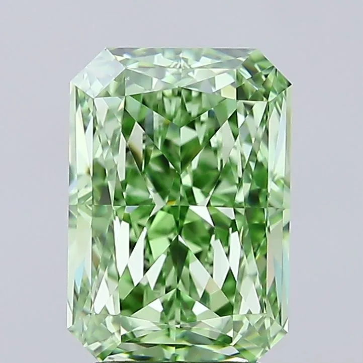 3.06ct Radiant Lab Grown Diamond (Colour Fancy Vivid Green, Clarity VVS2, IGI Certified)