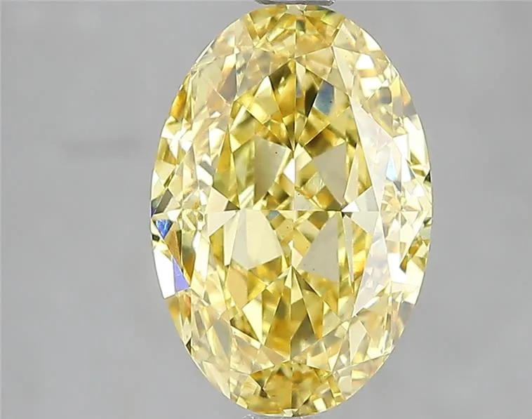 3.07ct Oval Lab Grown Diamond (Colour Fancy Vivid Yellow, Clarity VS1, IGI Certified)