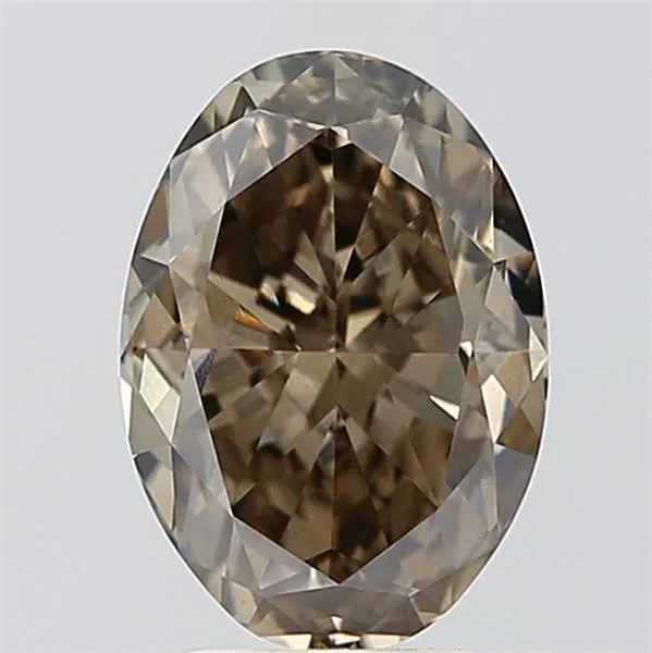3.08ct Oval Lab Grown Diamond (Colour Fancy Yellowish Gray, Clarity VS2, IGI Certified)
