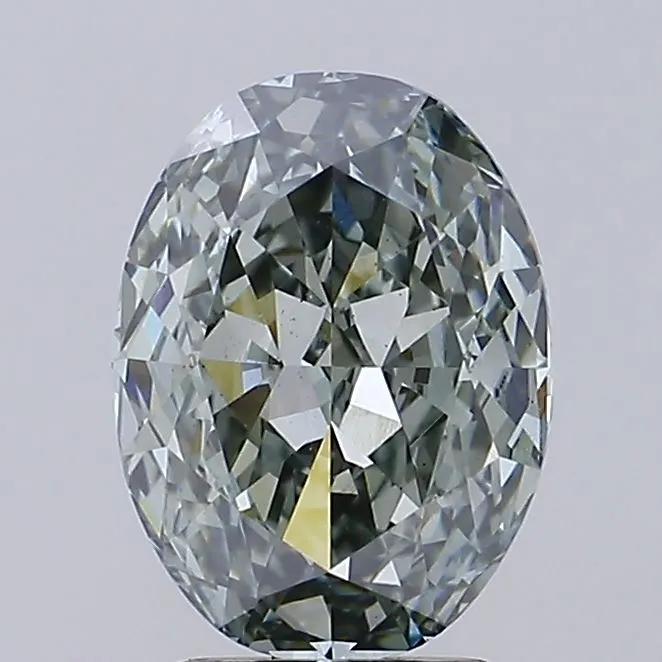 3.09ct Oval Lab Grown Diamond (Colour Fancy Intense Gray Green, Clarity VS1, IGI Certified)