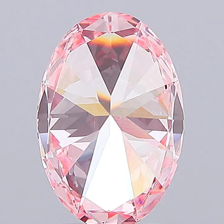 3.09ct Oval Lab Grown Diamond (Colour Fancy Vivid Pink, Clarity VS1, IGI Certified)