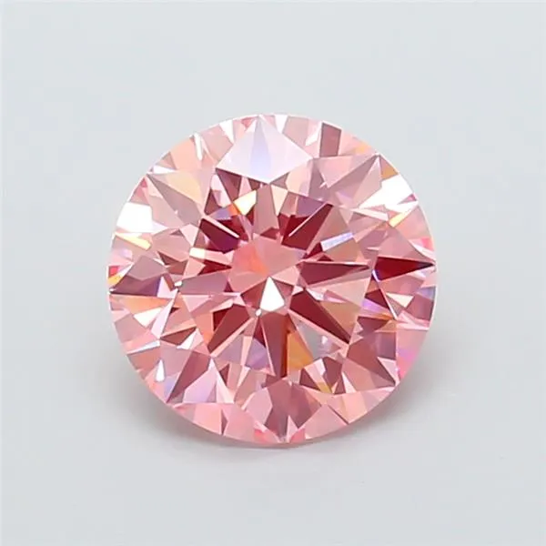 3.10ct Round Lab Grown Diamond (Colour Fancy Vivid Pink, Clarity VS1, Cut ID, IGI Certified)