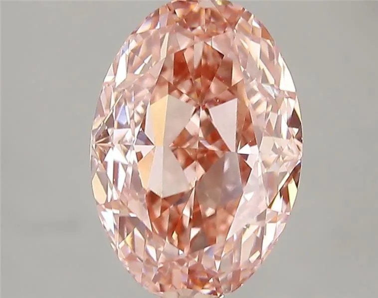 3.11ct Oval Lab Grown Diamond (Colour Fancy Vivid Pink, Clarity VS1, IGI Certified)
