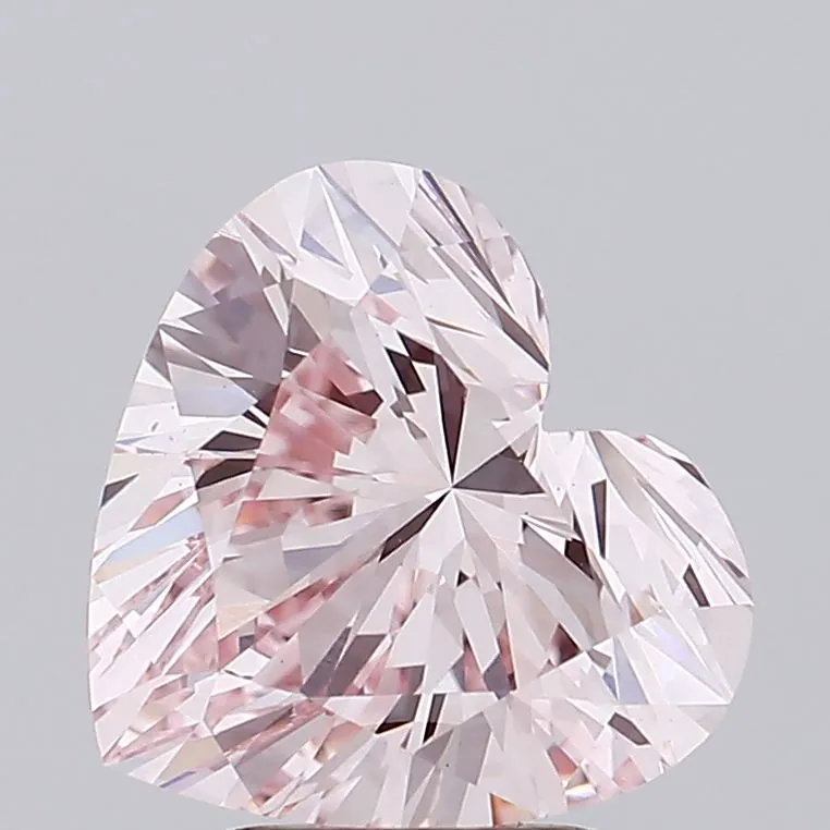 3.15ct Heart Lab Grown Diamond (Colour Fancy Light Pink, Clarity VS1, Cut GD, IGI Certified)