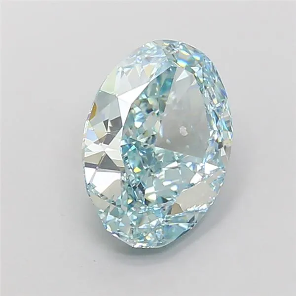 3.25ct Oval Lab Grown Diamond (Colour Fancy Intense Green, Clarity VVS2, IGI Certified)
