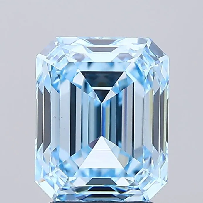 3.33ct Emerald Lab Grown Diamond (Colour Fancy Intense Blue, Clarity VS1, IGI Certified)