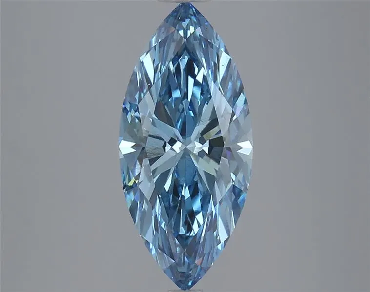 3.33ct Marquise Lab Grown Diamond (Colour Fancy Vivid Blue, Clarity VS1, IGI Certified)