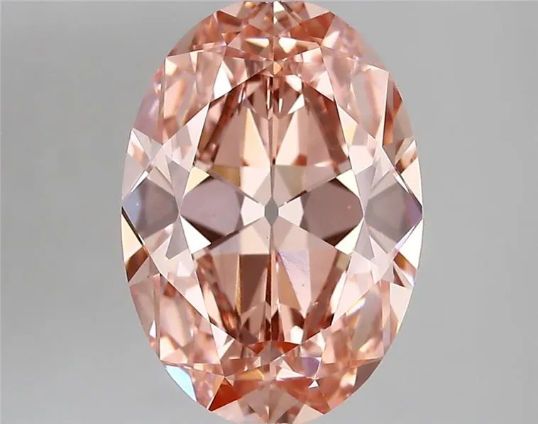 3.44ct Oval Lab Grown Diamond (Colour Fancy Vivid Pink, Clarity VVS2, IGI Certified)