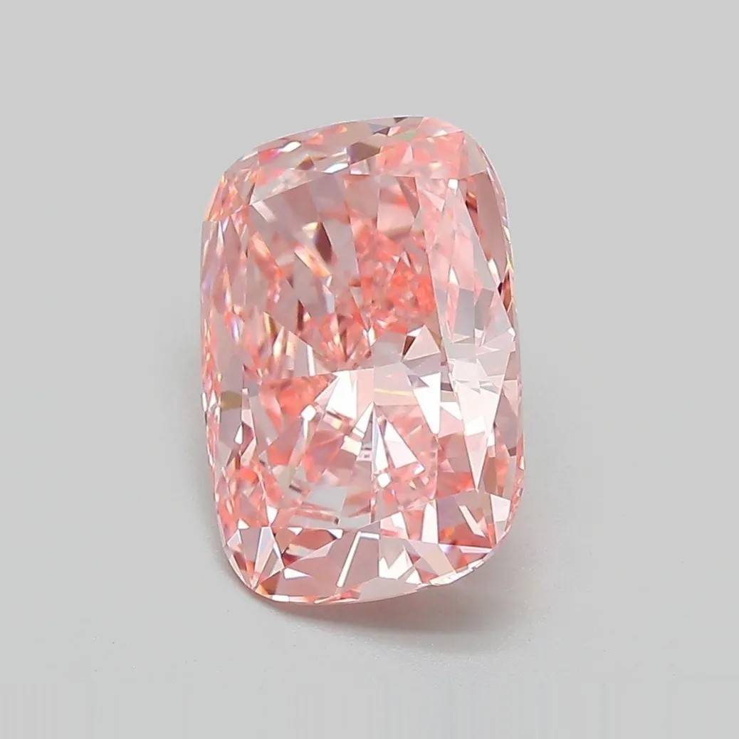 3.50ct Cushion modified Lab Grown Diamond (Colour Fancy Vivid Pink, Clarity VVS2, IGI Certified)