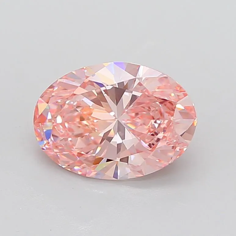 3.51ct Oval Lab Grown Diamond (Colour Fancy Vivid Pink, Clarity VVS2, IGI Certified)