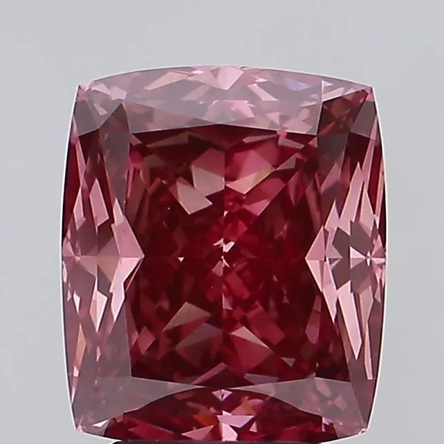 3.53ct Cushion modified Lab Grown Diamond (Colour Fancy Vivid Pink, Clarity VS1, Cut GD, IGI Certified)