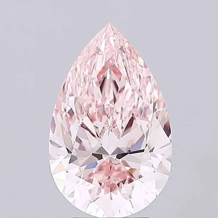3.56ct Pear Lab Grown Diamond (Colour Fancy Intense Pink, Clarity VS1, IGI Certified)