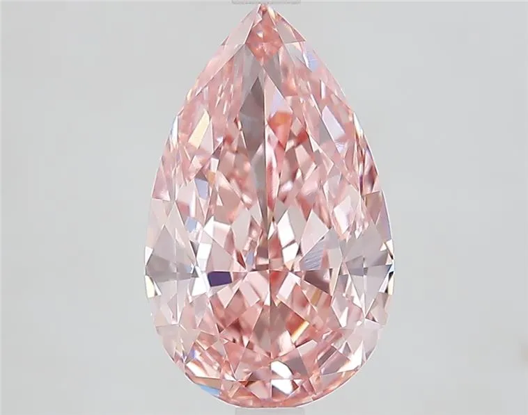 3.57ct Pear Lab Grown Diamond (Colour Fancy Vivid Pink, Clarity VVS2, IGI Certified)
