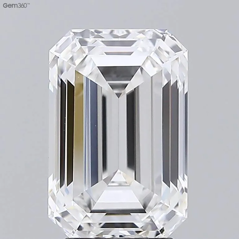 3.70ct Emerald Lab Grown Diamond (Colour F, Clarity VVS2, GIA Certified)