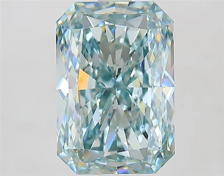 3.71ct Radiant Lab Grown Diamond (Colour Fancy Intense Blue Green, Clarity VVS1, IGI Certified)