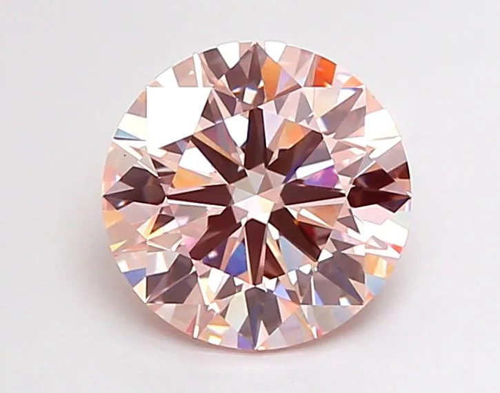 3.74ct Round Lab Grown Diamond (Colour Fancy Pink, Clarity VVS2, Cut ID, IGI Certified)