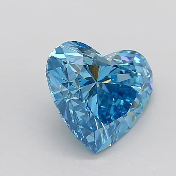 3.77ct Heart Lab Grown Diamond (Colour Fancy Vivid Blue, Clarity VVS2, IGI Certified)