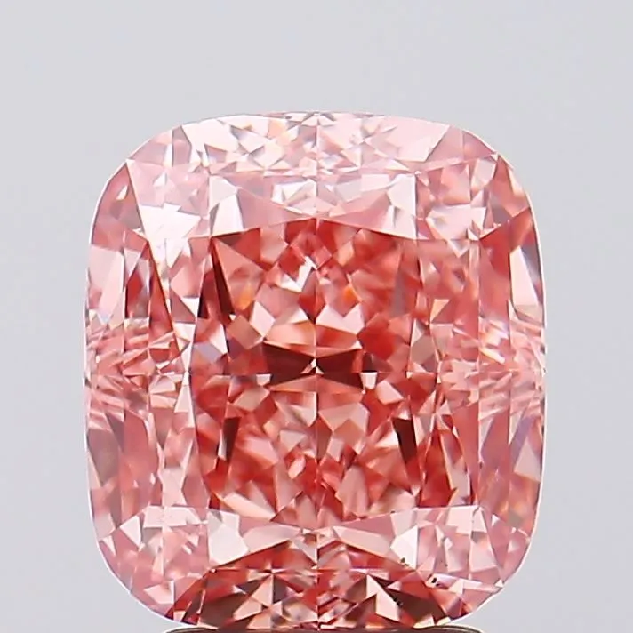 3.80ct Cushion modified Lab Grown Diamond (Colour Fancy Vivid Pink, Clarity VS2, Cut GD, IGI Certified)