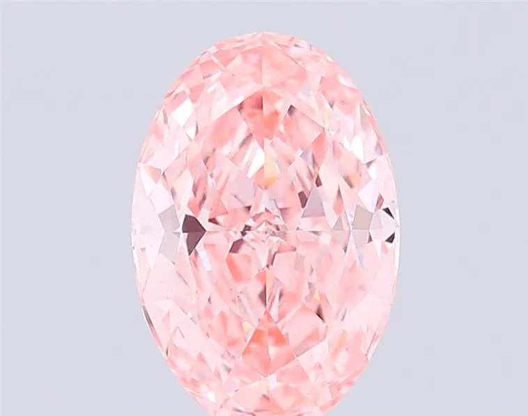 3.95ct Oval Lab Grown Diamond (Colour Fancy Vivid Pink, Clarity VS1, IGI Certified)