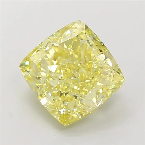4.00ct Cushion modified Lab Grown Diamond (Colour Fancy Intense Yellow, Clarity VS1, IGI Certified)