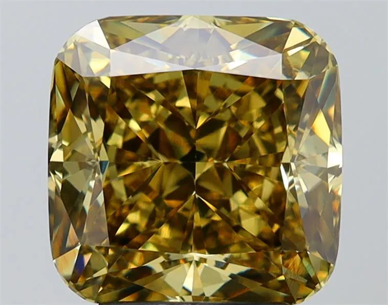 4.01ct Cushion brilliant Lab Grown Diamond (Colour Fancy Gray Yellow, Clarity VVS2, IGI Certified)