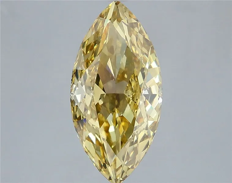 4.01ct Marquise Lab Grown Diamond (Colour Fancy Intense Yellow, Clarity VS2, IGI Certified)