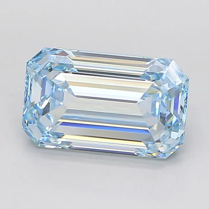4.02ct Emerald Lab Grown Diamond (Colour Fancy Blue, Clarity VVS1, IGI Certified)