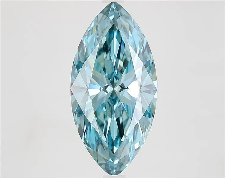 4.02ct Marquise Lab Grown Diamond (Colour Fancy Vivid Blue, Clarity VS1, IGI Certified)