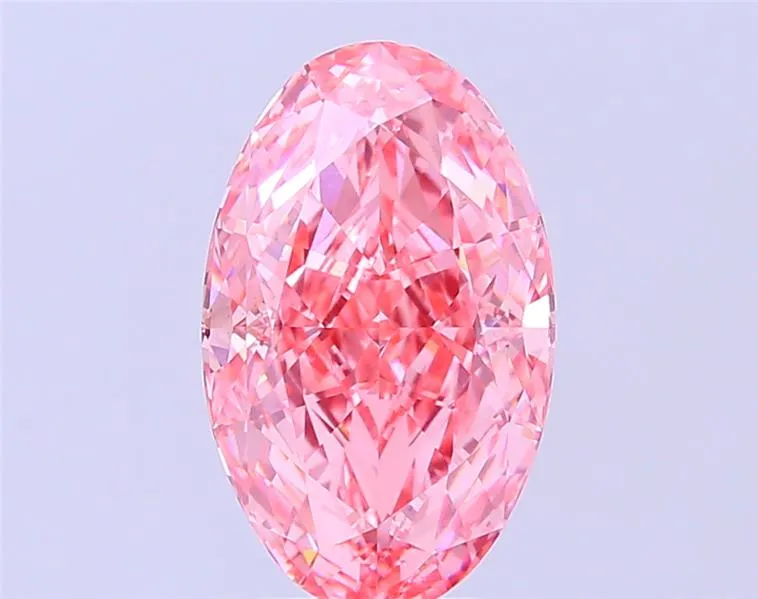 4.02ct Oval Lab Grown Diamond (Colour Fancy Vivid Pink, Clarity VS1, IGI Certified)