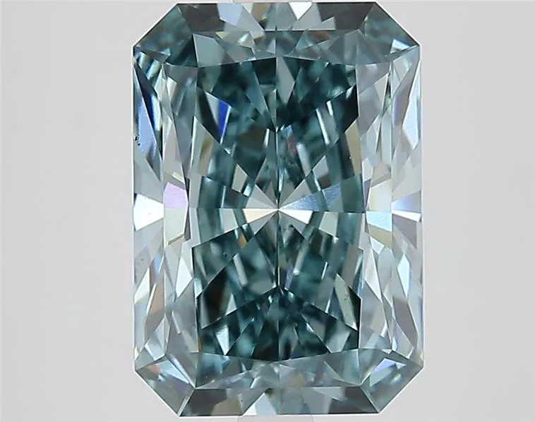 4.02ct Radiant Lab Grown Diamond (Colour Fancy Intense Greenish Blue, Clarity VS2, IGI Certified)