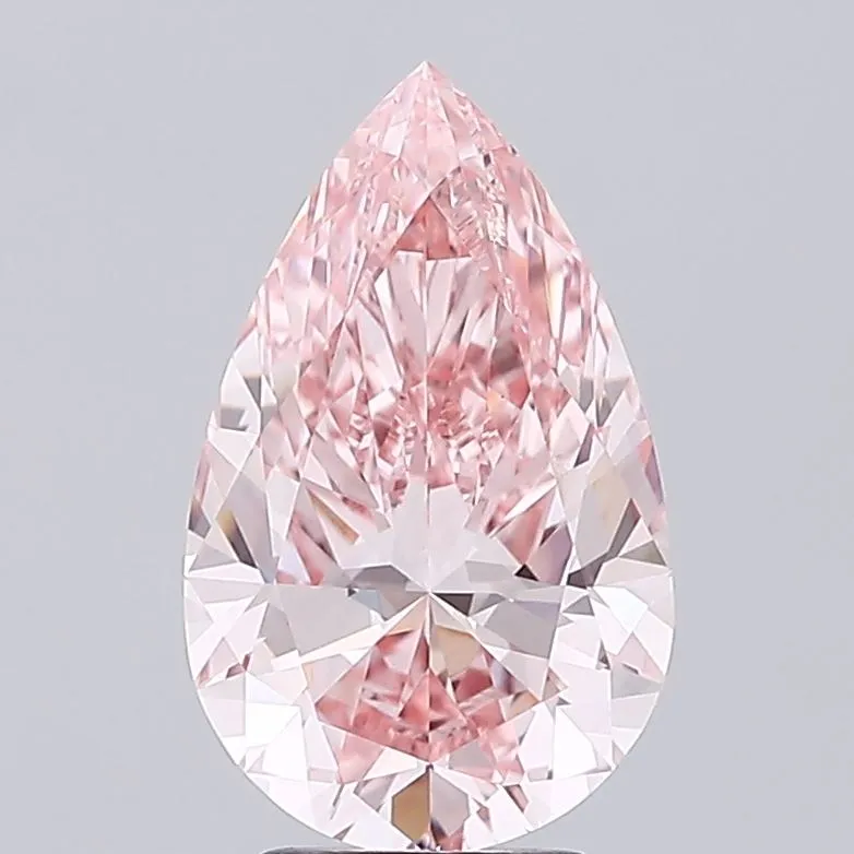 4.03ct Pear Lab Grown Diamond (Colour Fancy Vivid Pink, Clarity VVS2, IGI Certified)