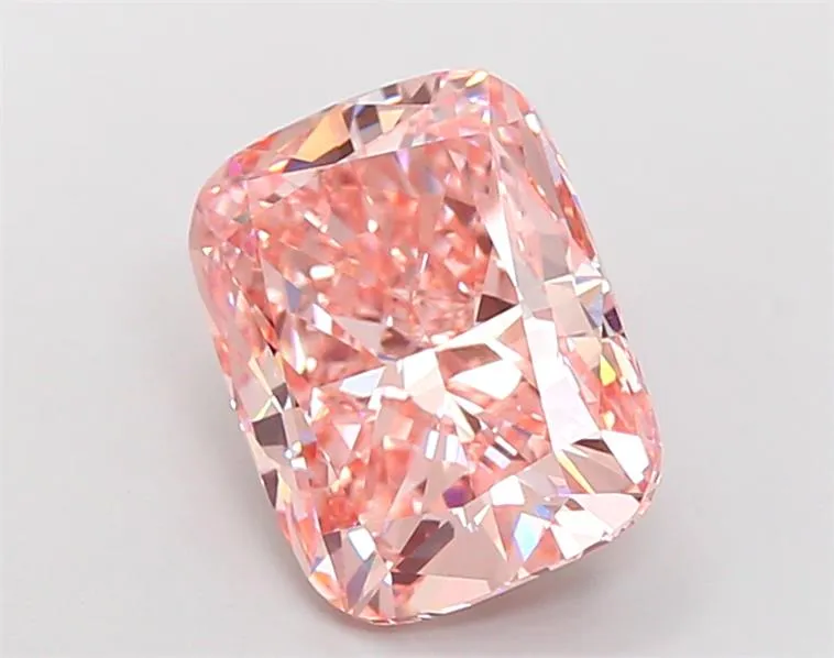 4.05ct Cushion modified Lab Grown Diamond (Colour Fancy Vivid Pink, Clarity VVS1, IGI Certified)