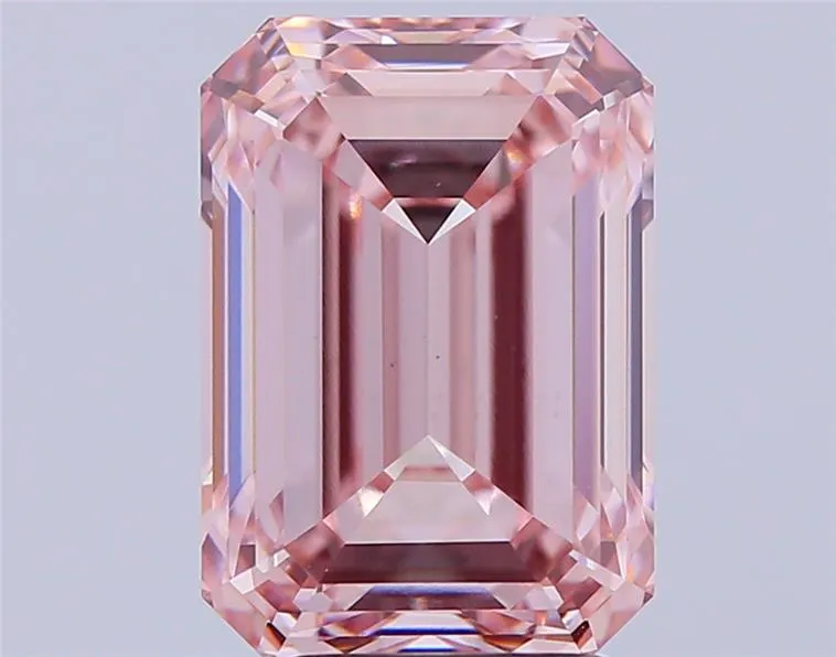 4.05ct Emerald Lab Grown Diamond (Colour Fancy Intense Pink, Clarity VVS2, Cut GD, IGI Certified)