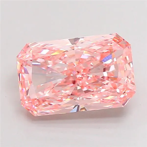 4.09ct Radiant Lab Grown Diamond (Colour Fancy Vivid Pink, Clarity VVS2, IGI Certified)
